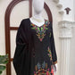 Heavy Rayon Thread Work Sharara Set Black
