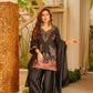 Heavy Rayon Thread Work Sharara Set Black