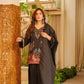 Heavy Rayon Thread Work Sharara Set Black