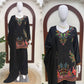 Heavy Rayon Thread Work Sharara Set Black
