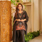 Heavy Rayon Thread Work Sharara Set Black