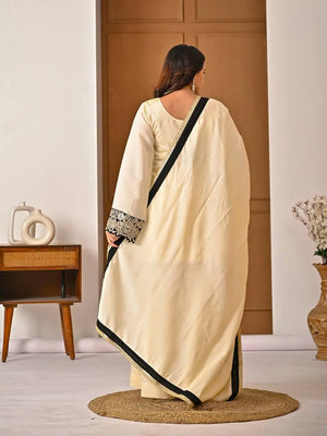 Heavy Roman Silk Sharara Palazzo Suit Set with Embroidery & Diamond Work Dupatta
