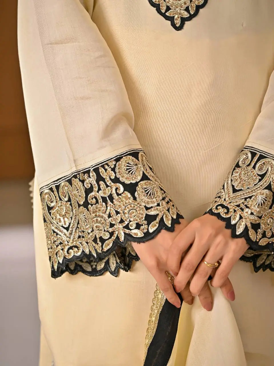 Heavy Roman Silk Sharara Palazzo Suit Set with Embroidery & Diamond Work Dupatta