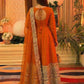 Heavy Sequence Work Border Roman Silk Anarkali set With Dupatta For Partywear