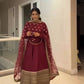 Heavy Sequence Work Border Roman Silk Anarkali set With Dupatta For Partywear