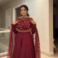 Heavy Sequence Work Border Roman Silk Anarkali set With Dupatta For Partywear