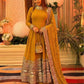 Heavy Sequence Work Border Roman Silk Anarkali set With Dupatta For Partywear