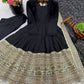 Heavy Sequence Work Border Roman Silk Anarkali set With Dupatta For Partywear