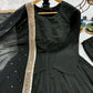 Heavy Sequence Work Border Roman Silk Anarkali set With Dupatta For Partywear