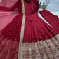 Heavy Sequence Work Border Roman Silk Anarkali set With Dupatta For Partywear