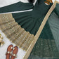 Heavy Sequence Work Border Roman Silk Anarkali set With Dupatta For Partywear