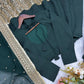 Heavy Sequence Work Border Roman Silk Anarkali set With Dupatta For Partywear