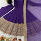 Heavy Sequence Work Border Roman Silk Anarkali set With Dupatta For Partywear