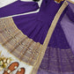 Heavy Sequence Work Border Roman Silk Anarkali set With Dupatta For Partywear