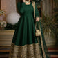 Heavy Sequence Work Border Roman Silk Anarkali set With Dupatta For Partywear