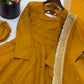 Heavy Sequence Work Border Roman Silk Anarkali set With Dupatta For Partywear