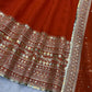 Heavy Sequence Work Border Roman Silk Anarkali set With Dupatta For Partywear