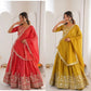 Heavy Shimmer Silk Embroidered Lehenga Set for Wedding and Festive Wear