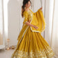 Heavy Shimmer Silk Embroidered Lehenga Set for Wedding and Festive Wear