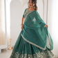 Heavy Shimmer Silk Embroidered Lehenga Set for Wedding and Festive Wear
