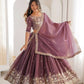 Heavy Shimmer Silk Embroidered Lehenga Set for Wedding and Festive Wear