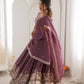 Heavy Shimmer Silk Embroidered Lehenga Set for Wedding and Festive Wear