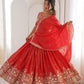 Heavy Shimmer Silk Embroidered Lehenga Set for Wedding and Festive Wear