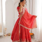 Heavy Shimmer Silk Embroidered Lehenga Set for Wedding and Festive Wear