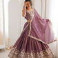 Heavy Shimmer Silk Embroidered Lehenga Set for Wedding and Festive Wear
