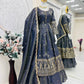 Heavy Shimmer Silk Embroidered Suit with Lehenga & Dupatta – Wedding & Partywear