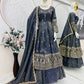 Heavy Shimmer Silk Embroidered Suit with Lehenga & Dupatta – Wedding & Partywear
