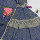 Heavy Shimmer Silk Embroidered Suit with Lehenga & Dupatta – Wedding & Partywear