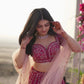 Heavy Slub Silk Lehenga With Dori Thread Work