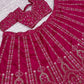 Heavy Slub Silk Lehenga With Dori Thread Work