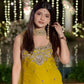 Heavy Two Tone Fandy Silk Embroidered Sharara Set