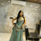 Heavy Two Tone Fandy Silk Embroidered Sharara Set