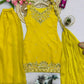 Heavy Two Tone Fandy Silk Embroidered Sharara Set