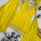 Heavy Two Tone Fandy Silk Embroidered Sharara Set