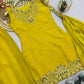 Heavy Two Tone Fandy Silk Embroidered Sharara Set