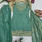 Heavy Two Tone Fandy Silk Embroidered Sharara Set