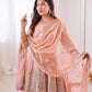 Heavy Two Tone Fendy Satin Silk Embroidered Gown with Sharara & Dupatta – Designer Ethnic Wear