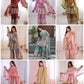 Heavy Two Tone Fendy Satin Silk Embroidered Gown with Sharara & Dupatta – Designer Ethnic Wear