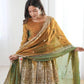Heavy Two Tone Fendy Satin Silk Embroidered Gown with Sharara & Dupatta – Designer Ethnic Wear