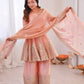 Heavy Two Tone Fendy Satin Silk Embroidered Gown with Sharara & Dupatta – Designer Ethnic Wear