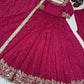Heavy Vichitra Silk Embroidered Anarkali Gown with Palazzo & Dupatta – Festive Ethnic Wear