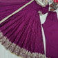 Heavy Vichitra Silk Embroidered Anarkali Gown with Palazzo & Dupatta – Festive Ethnic Wear