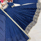 Heavy Vichitra Silk Embroidered Anarkali Gown with Palazzo & Dupatta – Festive Ethnic Wear