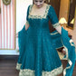 Heavy Vichitra Silk Embroidered Anarkali Gown with Palazzo & Dupatta – Festive Ethnic Wear