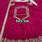 Heavy Vichitra Silk Embroidered Anarkali Gown with Palazzo & Dupatta – Festive Ethnic Wear