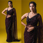 Hologram Sequin Net Designer Saree
